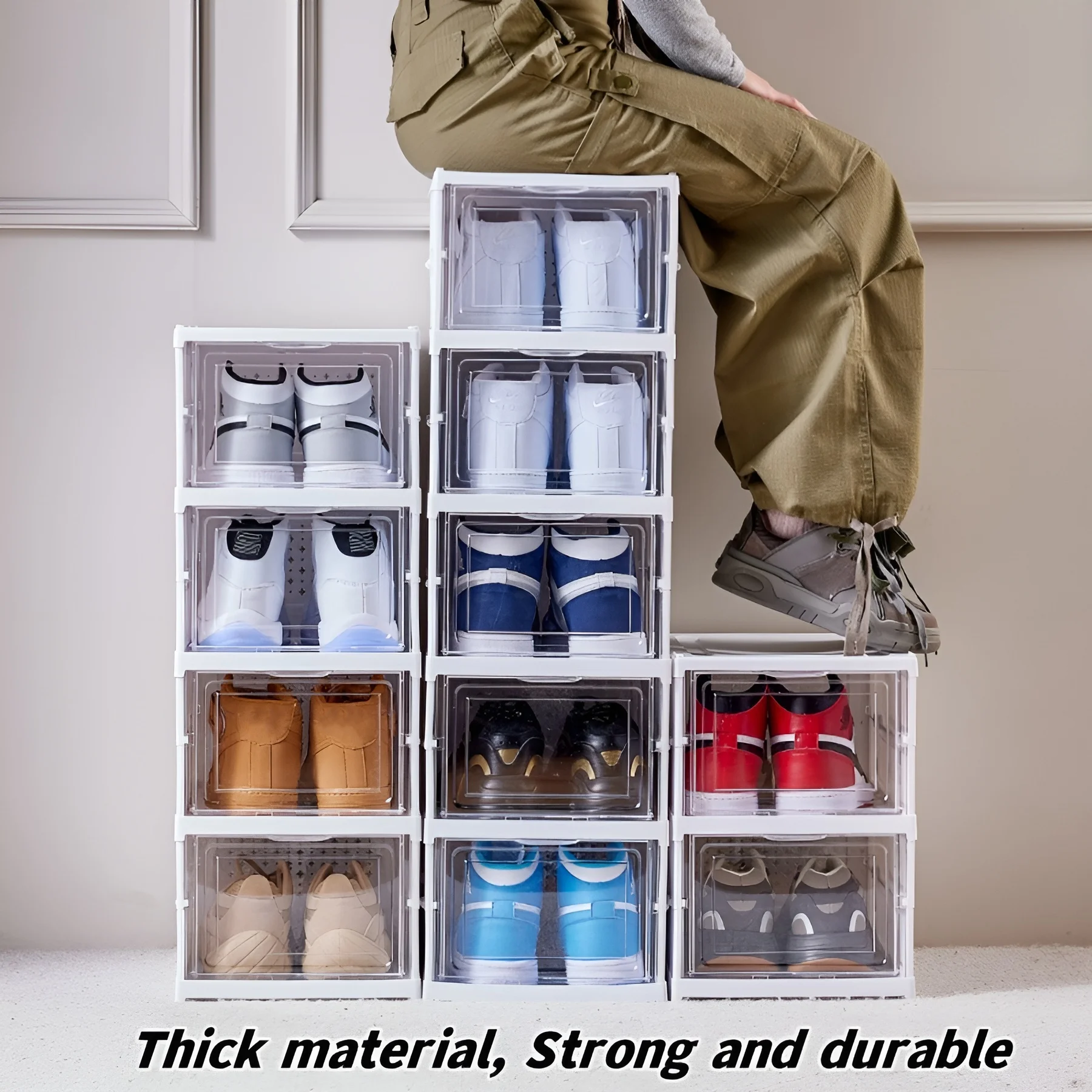 Sneaker Care Shoe Box - Boîte à chaussures pliable transparente à
