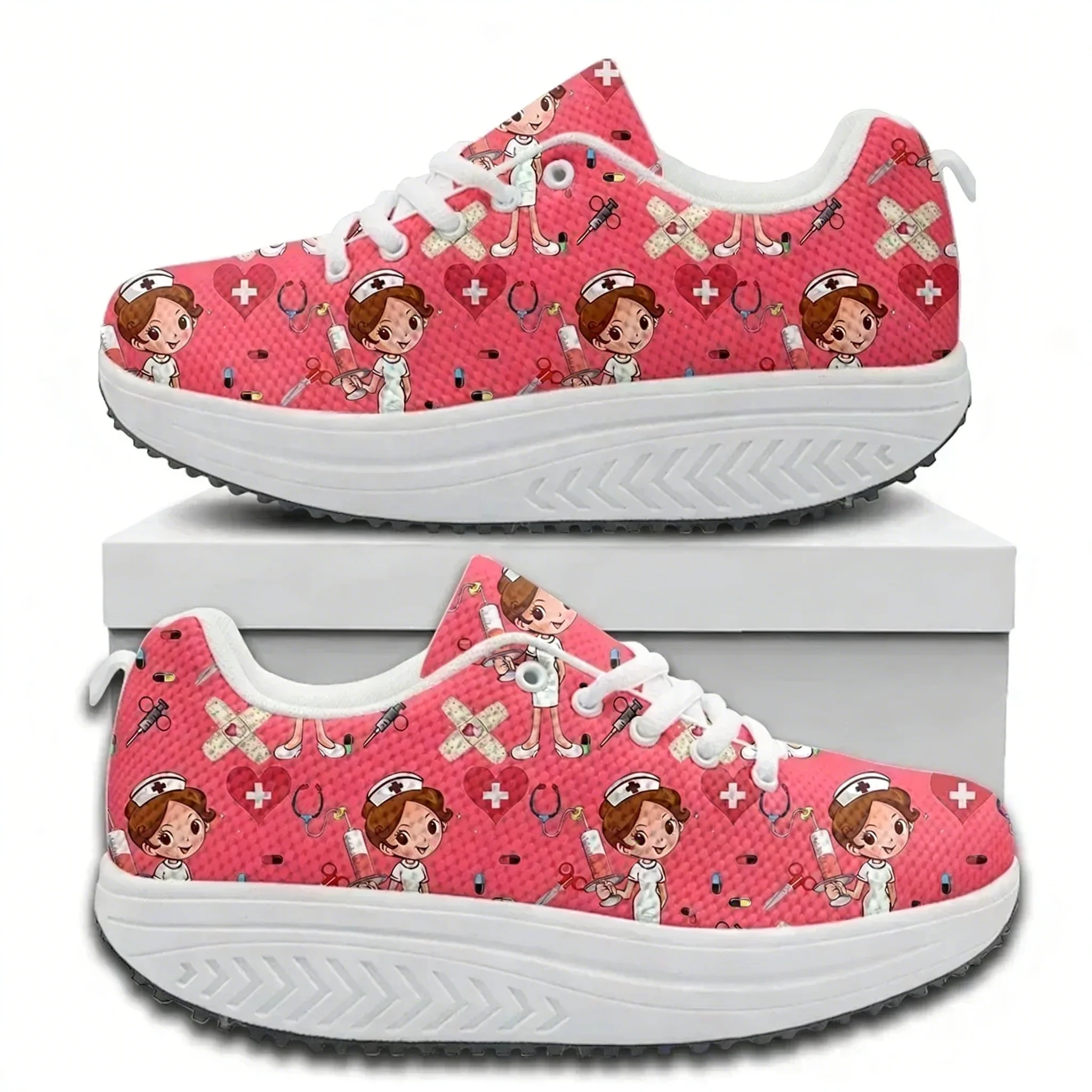 Sneakers Care - Baskets à plateforme confortables à lacets,
