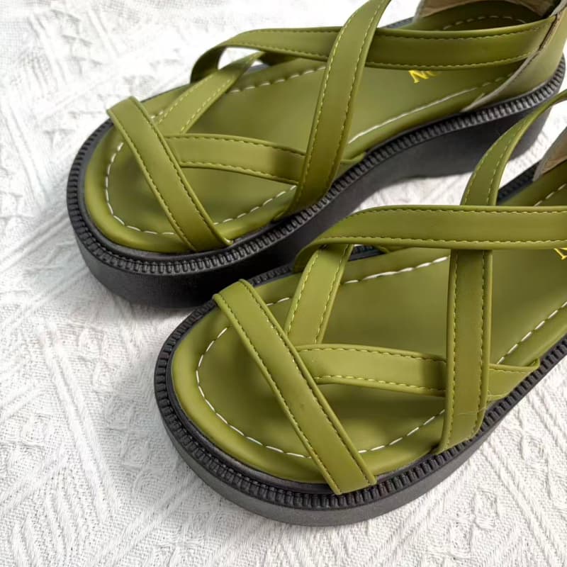 Sandales compensées à brides c - Insole Memory Foam avis et prix